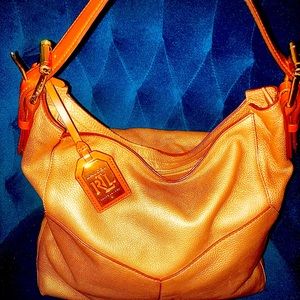Ralph Lauren Genuine Leather Boho Bag